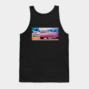 Cartoon style Pink cadillac Tank Top